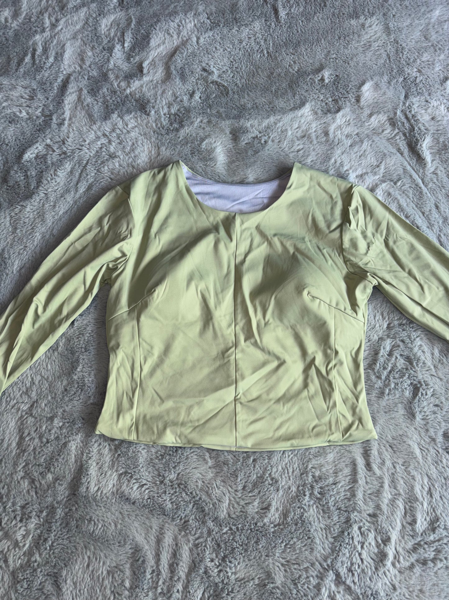 Amazon Long Sleeved Yoga Top Fitness Gym Sage Size X Large RRP £20.98