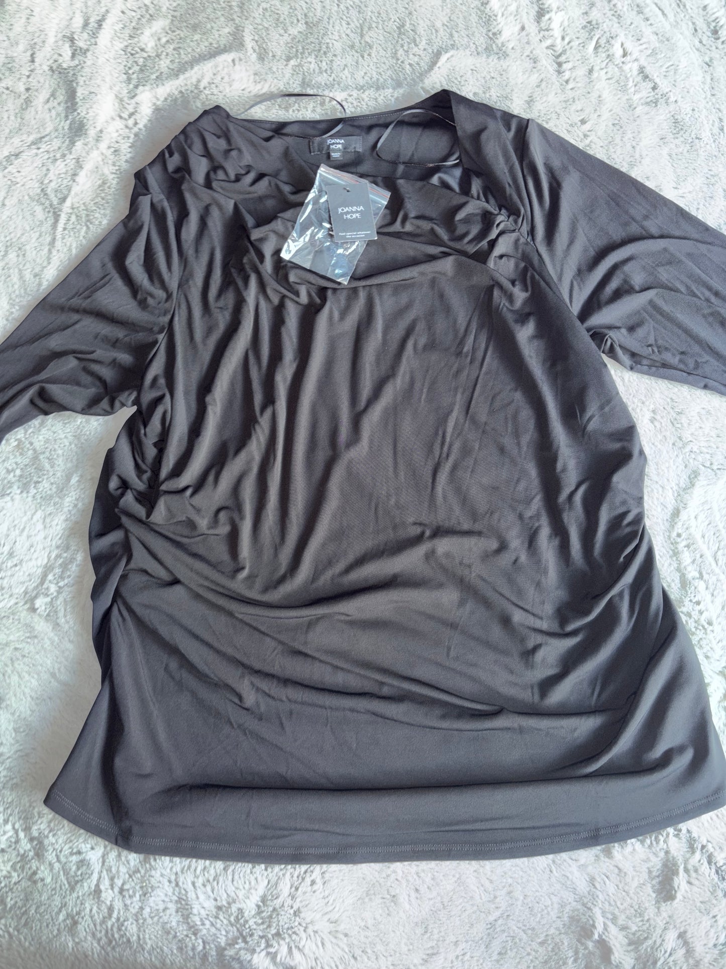 BNWT Joanna Hope Asymmetrical Top Size 28 Black RRP £52