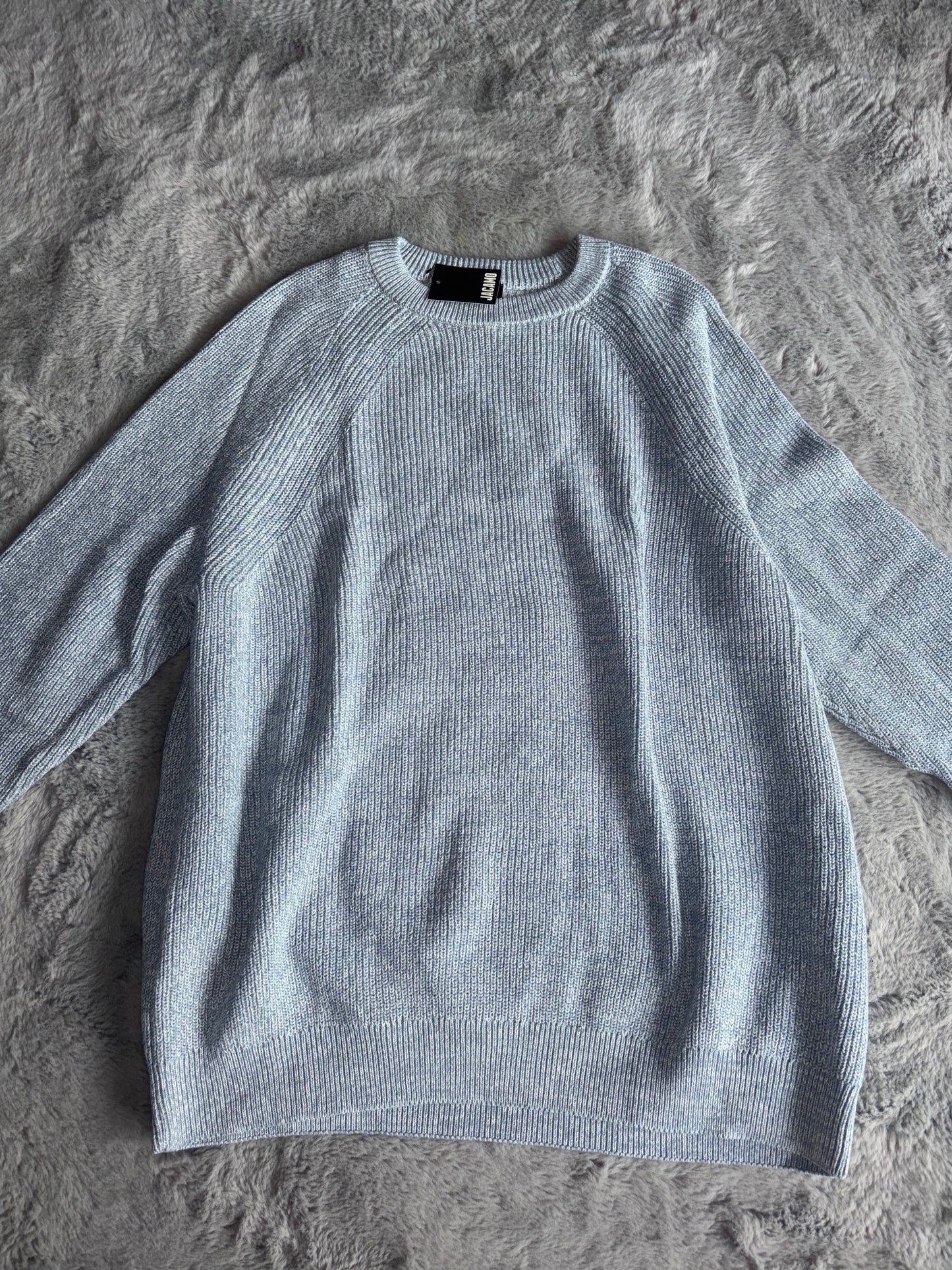 BNWT Jacamo Blue Twisted Knit Crew Neck Jumper Size 2XL RRP £38