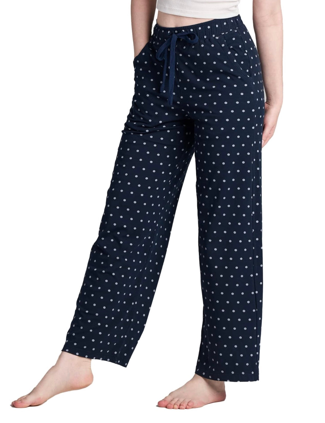 Brand New Navy Gray Dot Pyjamas / Lounge Wear Pants Size XS RRP £24.99