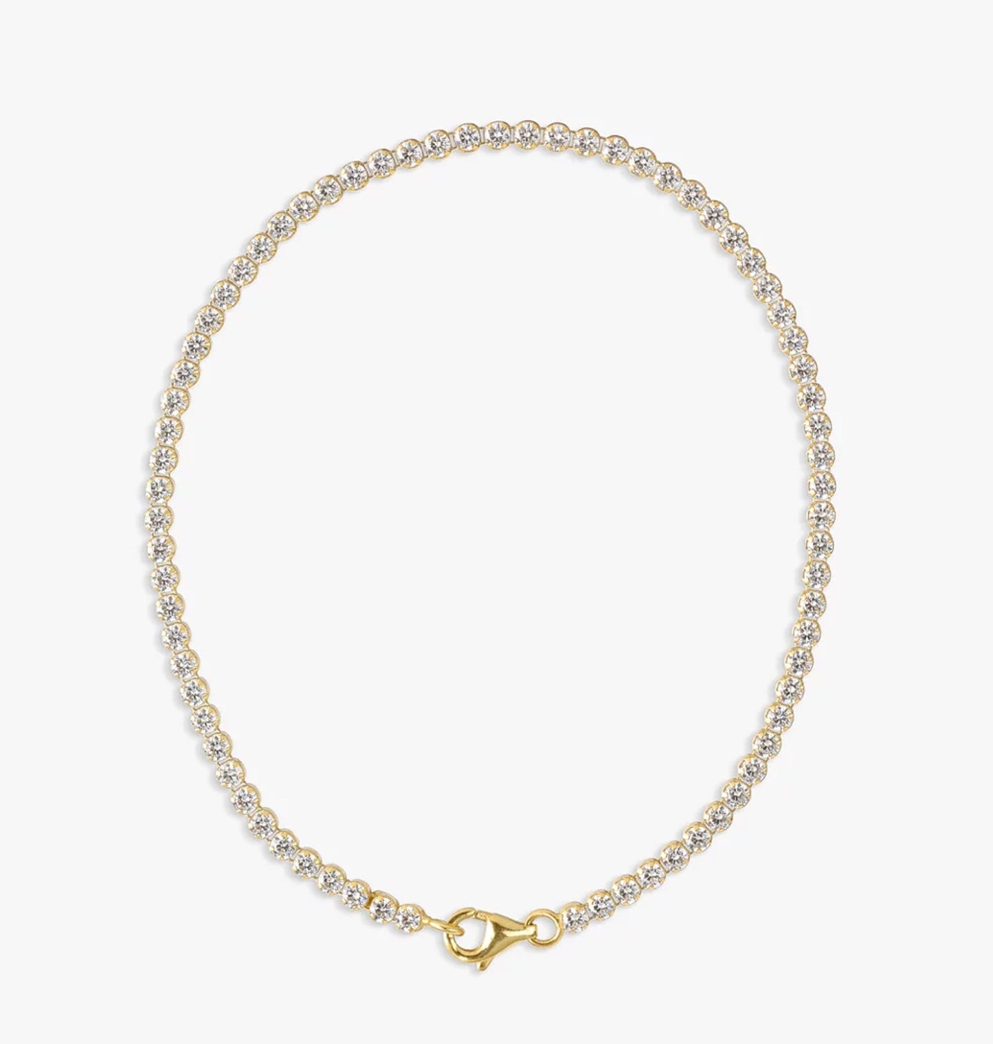Eclectica Vintage Cubic Zirconia Tennis Bracelet, Gold