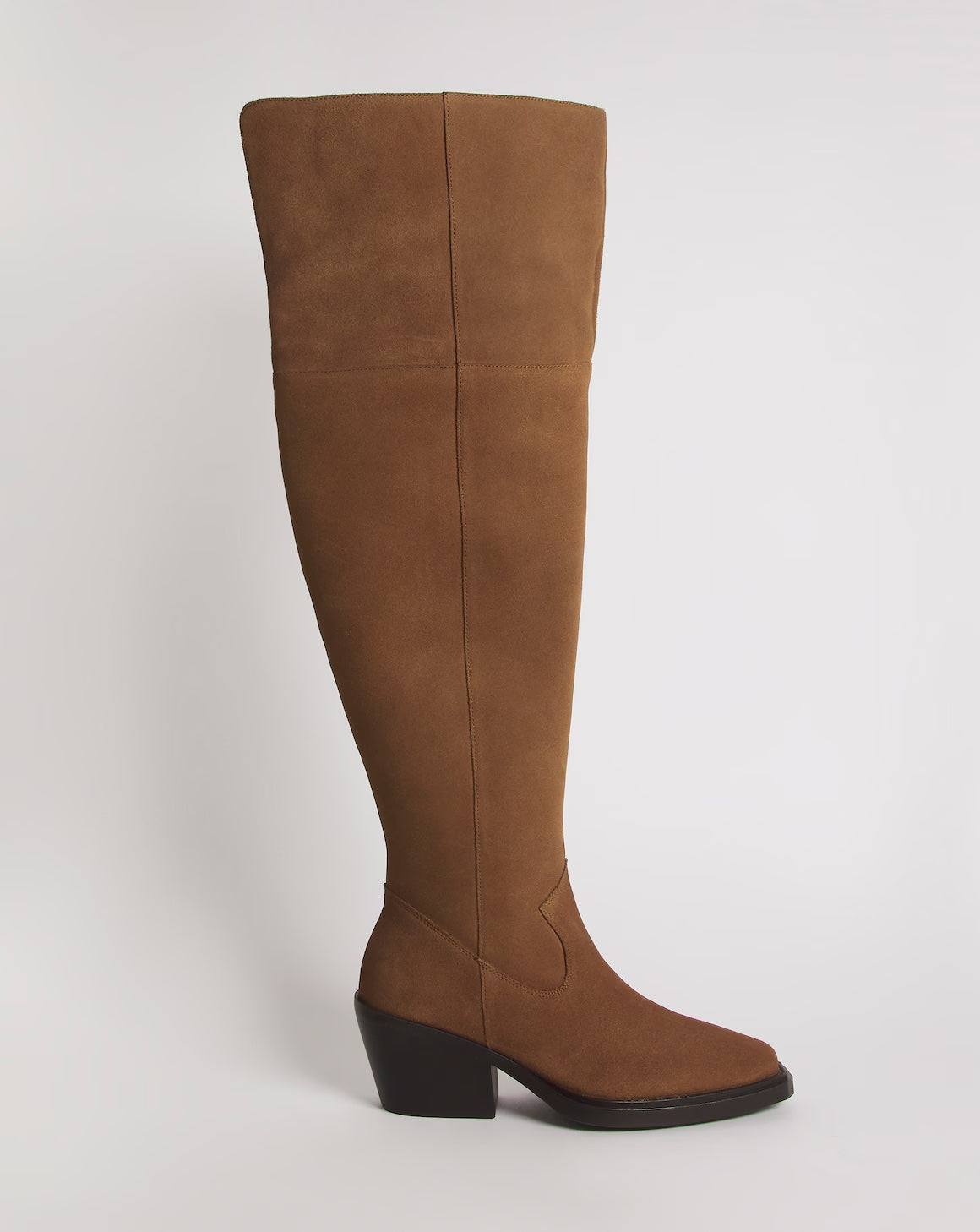 Zena Western Cowboy Suede Over The Knee Boots Wide E Fit Super Curvy Calf Size UK 5 RRP £95