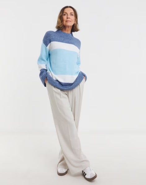 Blue Colour Block Tunic Size 28/30 RRP £30.00
