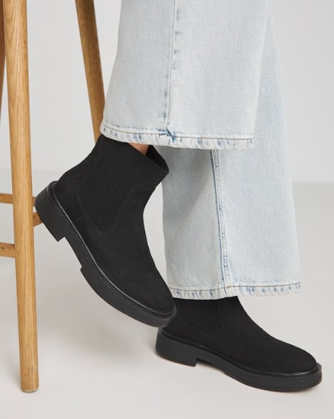 Rue Classic Chelsea Ankle Boots Wide E Fit Size 7 RRP £35.00