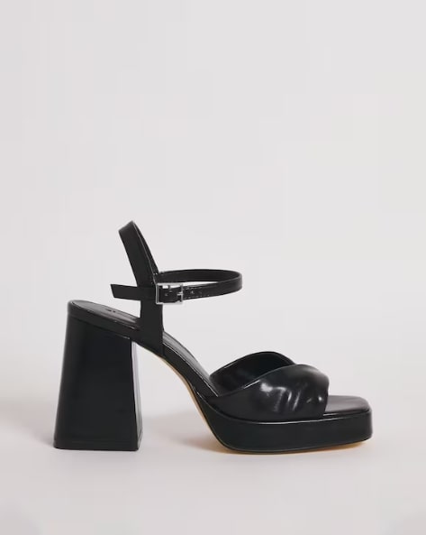 Tara Twist Front Platform Heeled Sandals Ex Wide Fit Size 8 RRP £40.00
