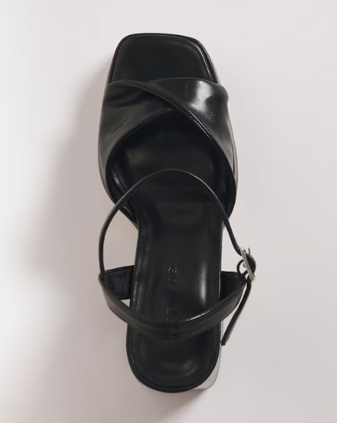 Tara Twist Front Platform Heeled Sandals Ex Wide Fit Size 8 RRP £40.00
