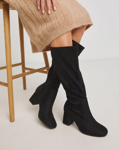 Chana Classic Knee High Heeled Stretch Boots Standard D Fit Standard Calf Size 4 RRP £66.00