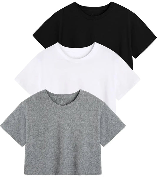 BNWT 3 Pack Cropped Yoga T-Shirts Size XL RRP £25