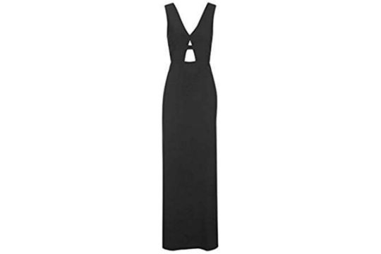Brand New Topshop Black Cut Out Zip Midi Dress Size 6 RRP £55