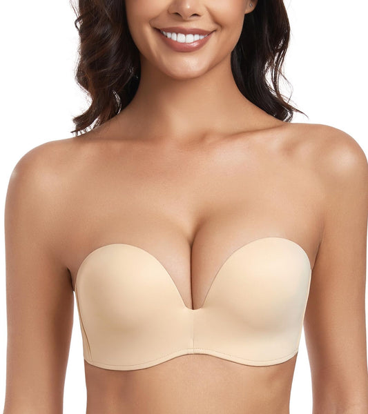 BNWT Amazon Natural Anti Slip Multiway Strapless Bra 34F RRP £21.99