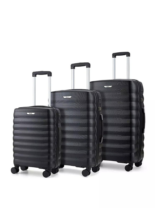 Rock Berlin 3pc Suitcase Set Black