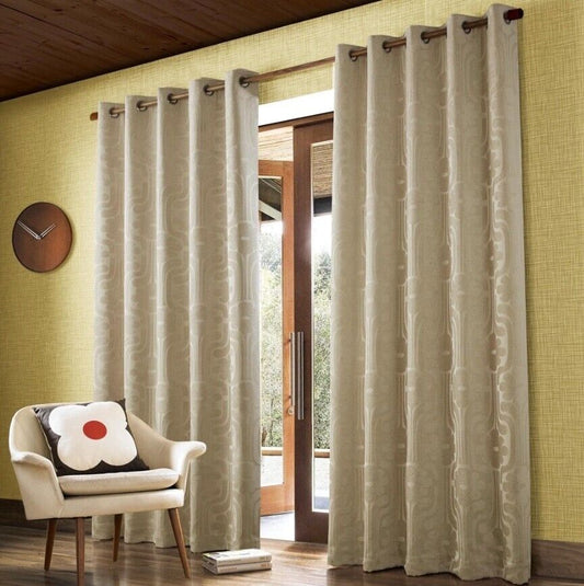 Orla Kiely Ready-Made Curtains Climbing Daisy Clay 229X183cm