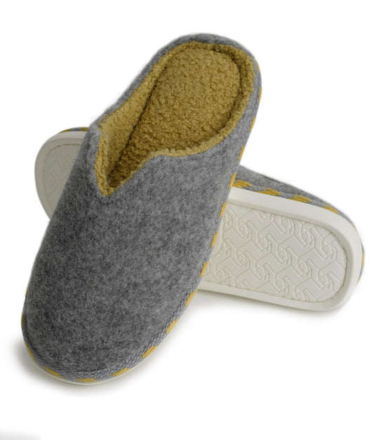 Amazon Grey Memory Foam Slippers Size UK Large 7-8 RRP £15.91