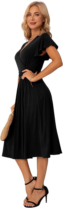 BNWT GRECERELLE Womens Summer Wrap Maxi Dress Black Size S (8-10) RRP £23.99