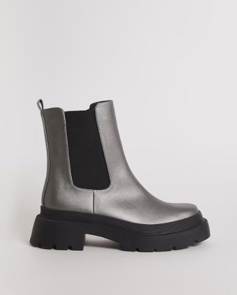 Cady Metallic Chunky Chelsea Ankle Boots Wide E Fit Size UK 7 RRP £52