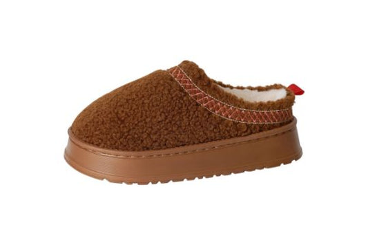 Amazon Slippers Platform Mules Brown Tasman Size Medium (5-6) RRP £19.99