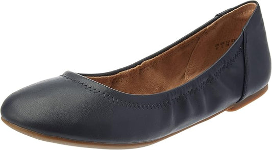 Amazon Essentials Women's Belice Ballet Flat Navy Size UK 10.5 Wide RRP £20.90