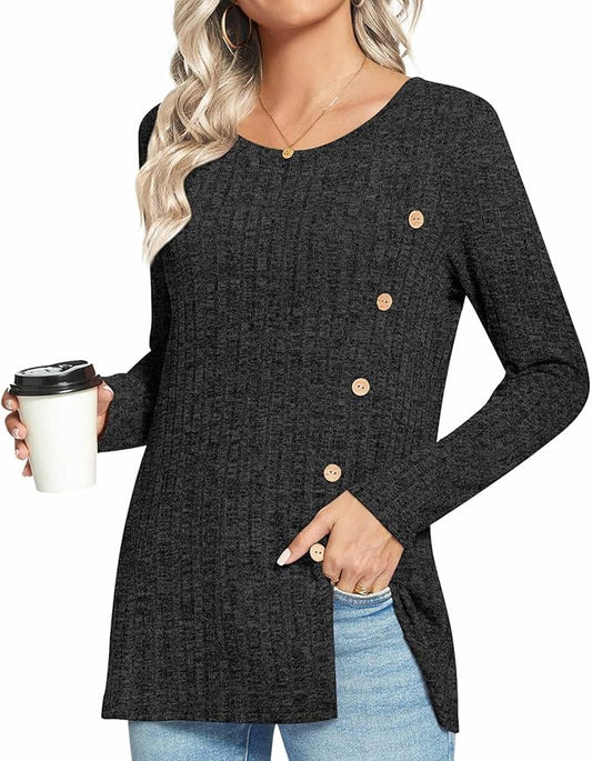 Amazon Long Sleeve Loungewear Sweater Black Size 12-14 RRP £19.99