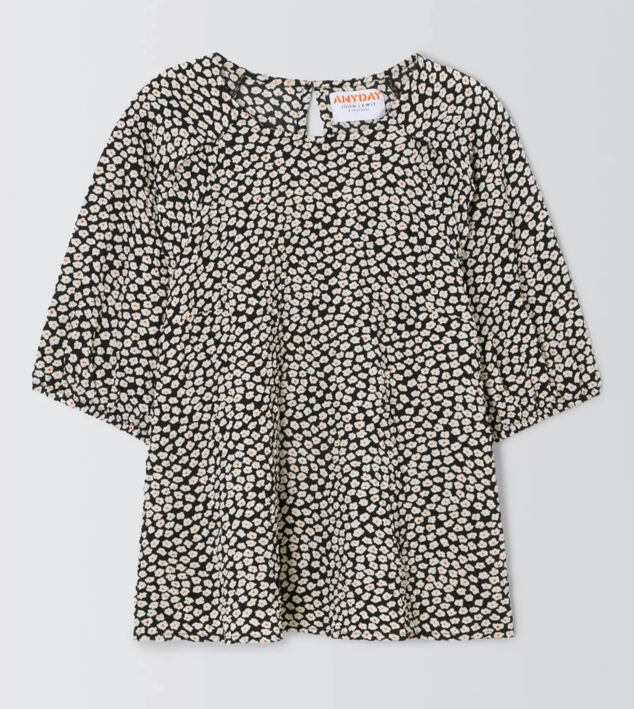 John Lewis Bloom Floral Puff Sleeve Top Size 10 RRP £28