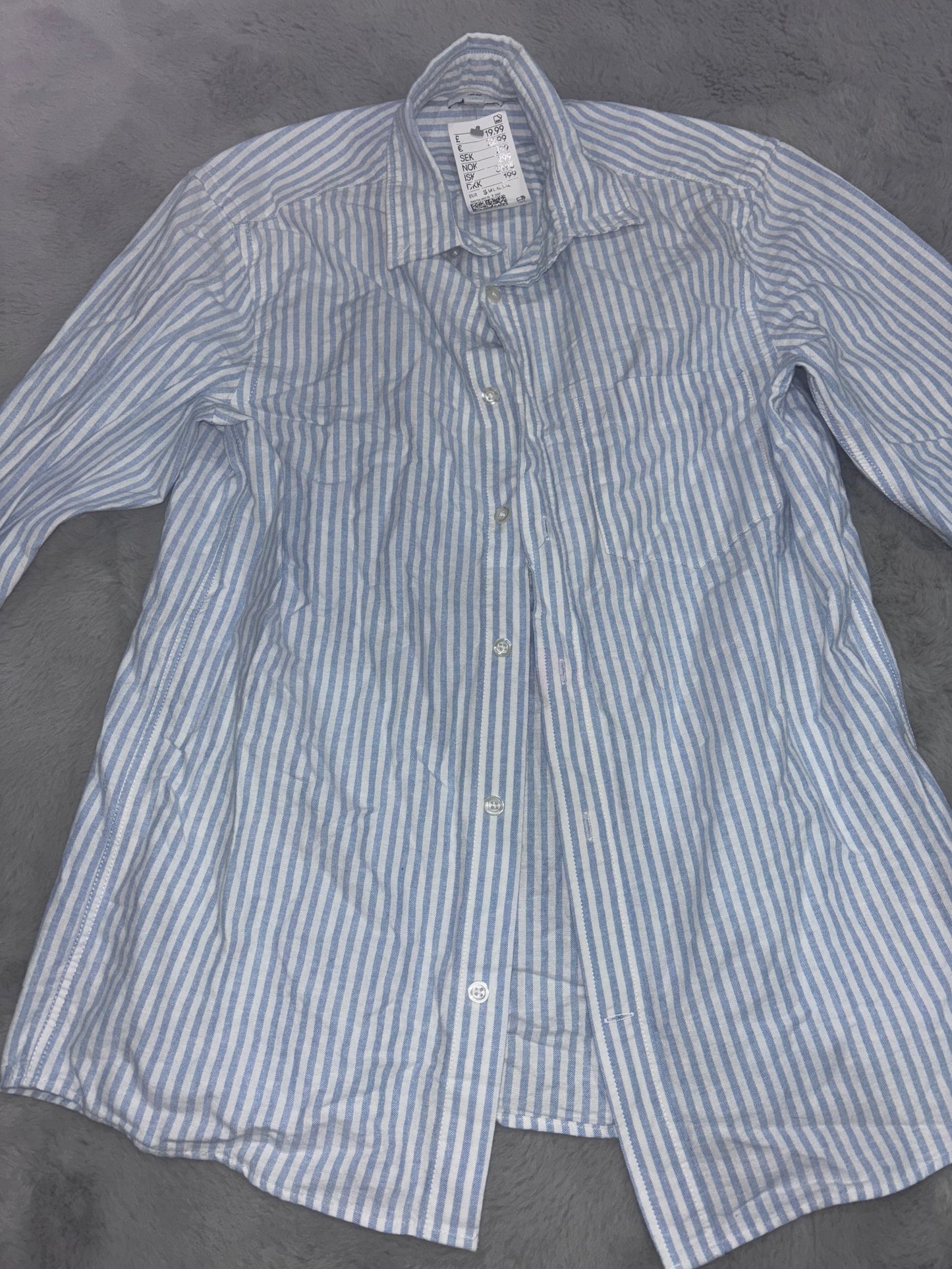 BNWT H&M Candy Striped Shirt Size Small RRP £19.99