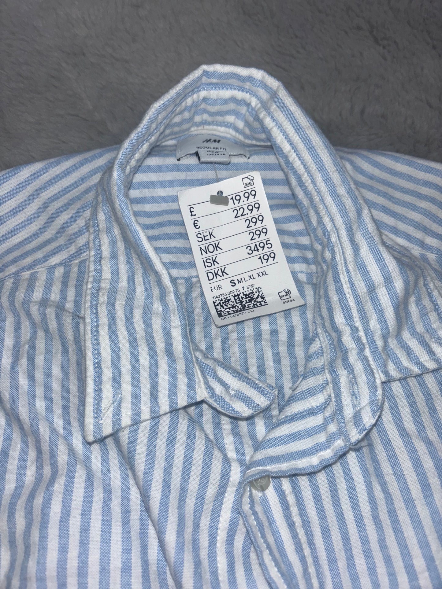 BNWT H&M Candy Striped Shirt Size Small RRP £19.99