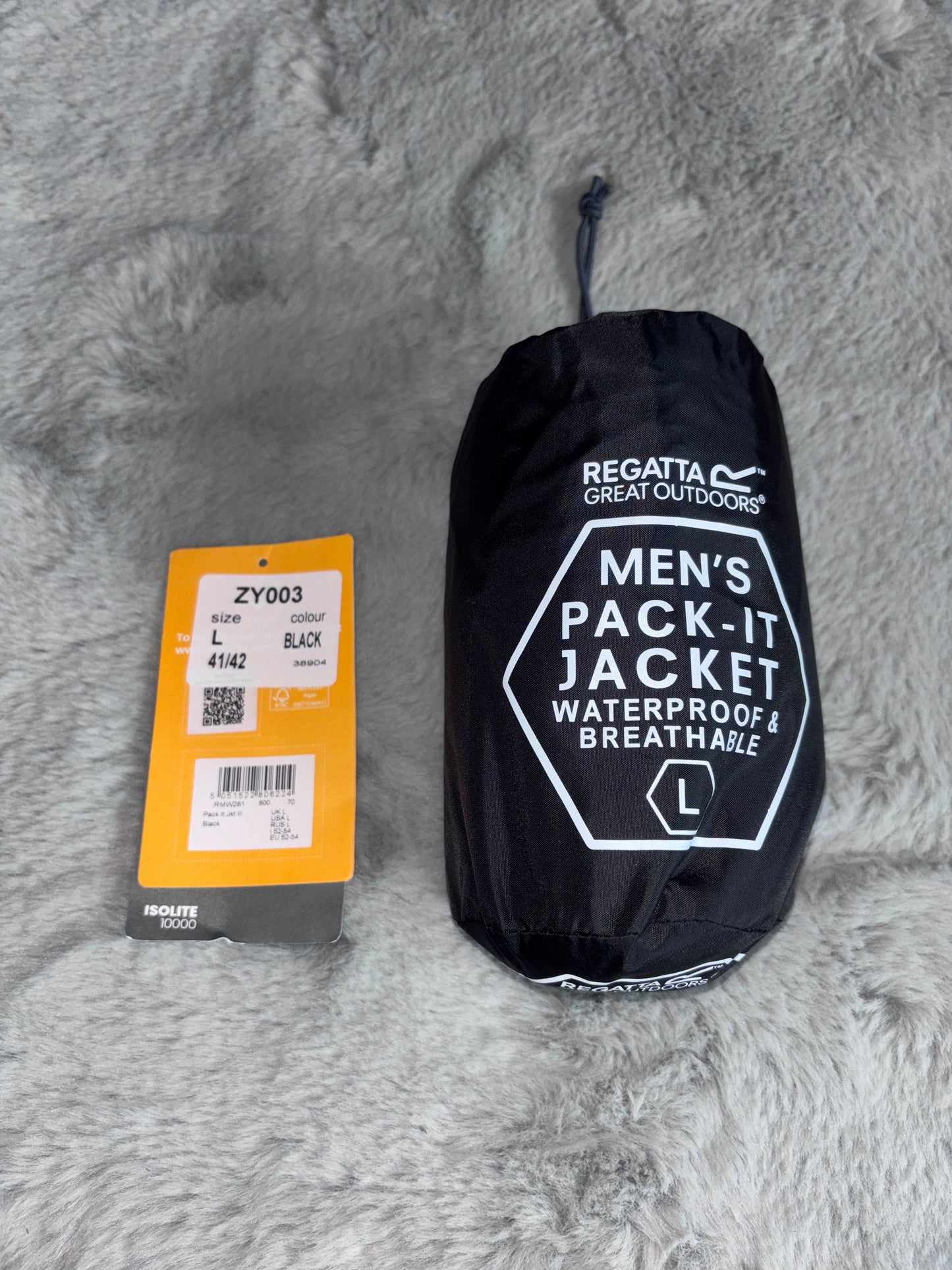 Regatta Waterproof Packaway III Jacket Size Large RRP £50