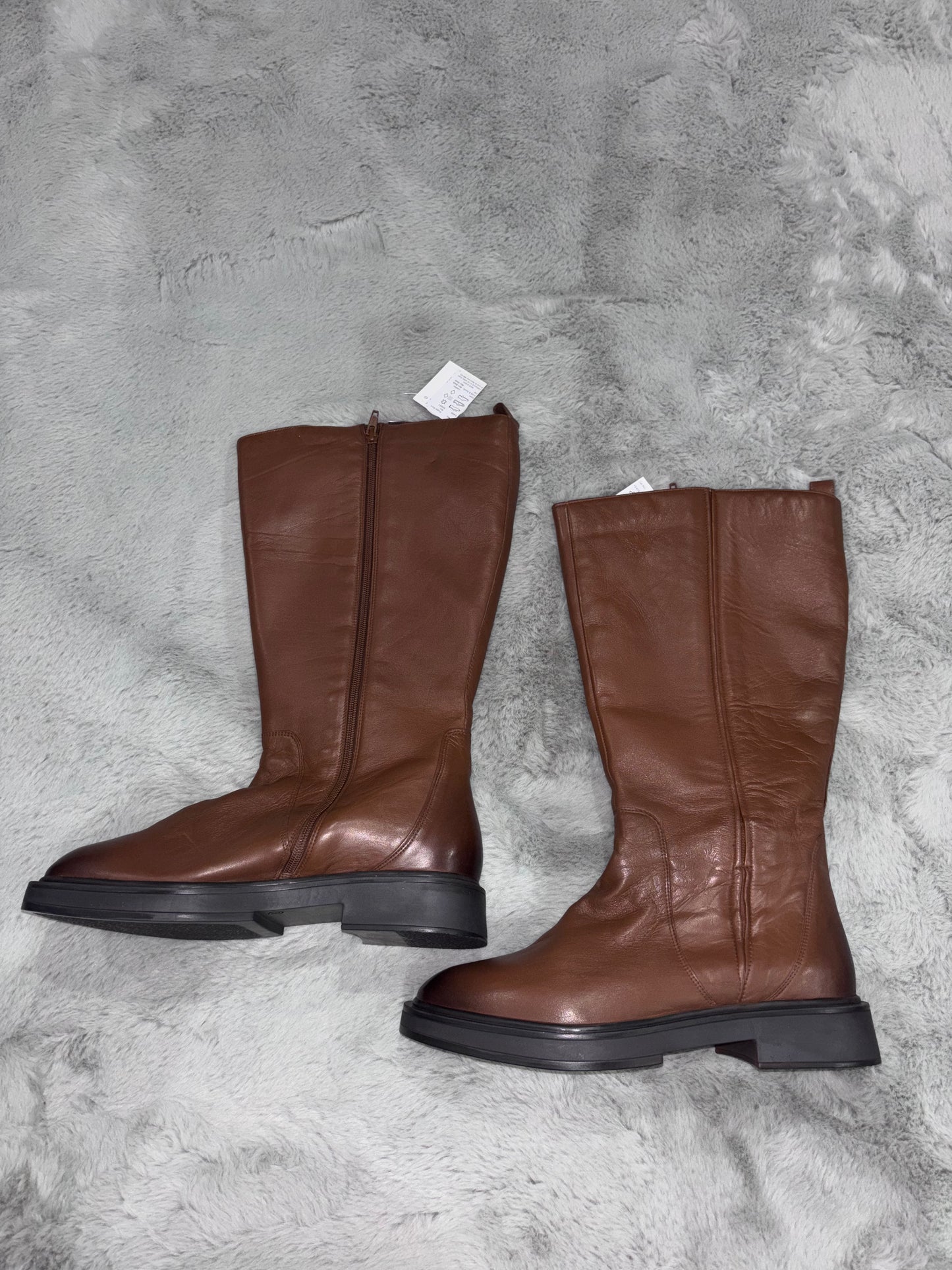 Andy Leather Stretch Seam Knee High Flat Boots Extra Wide EEE Fit Curvy Calf Size UK 8 RRP £95
