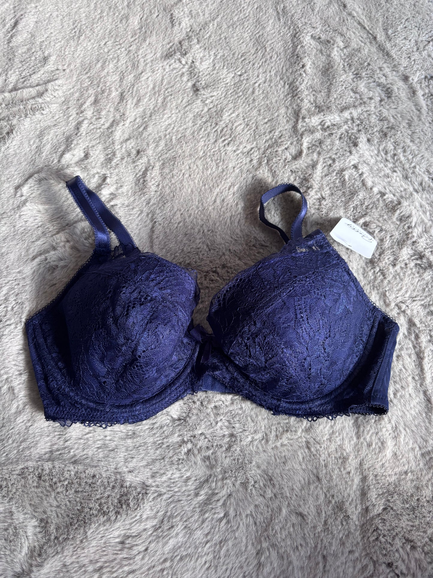 Pretty Secrets Ella Lace Padded Plunge Wired Bra Size 34D RRP £18
