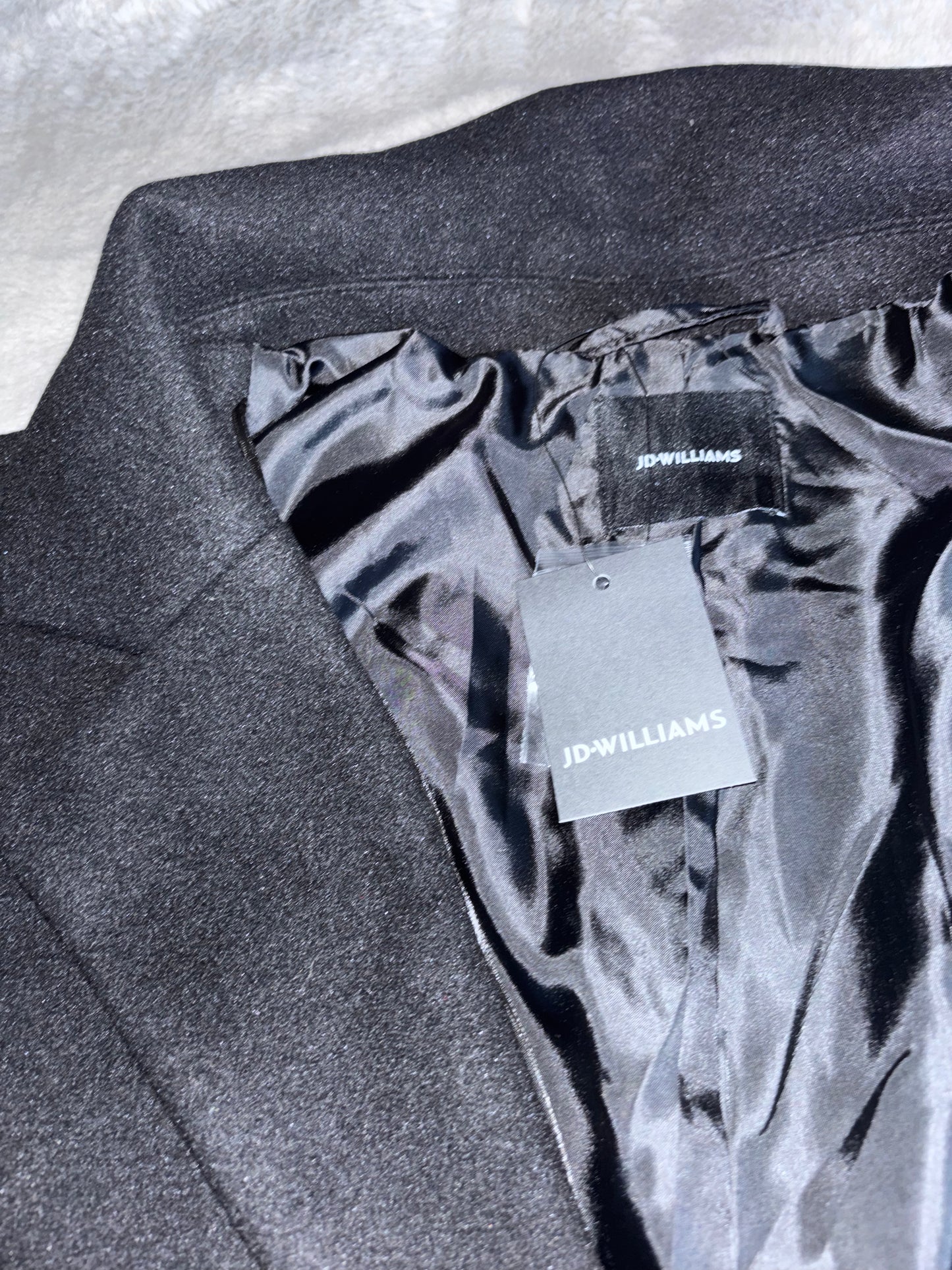 Black Lined Longline Coat Size 22 RRP £72