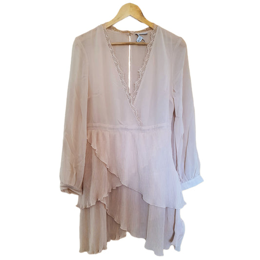 Brand New Topshop Nude Lace Dress Size 12 Festival / Party