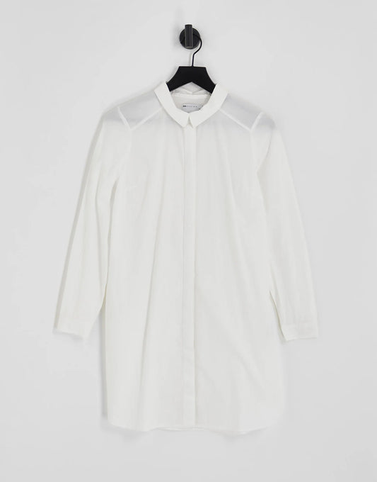 ASOS Design Organic Cotton Mini Shirt Dress Size 8 RRP £30