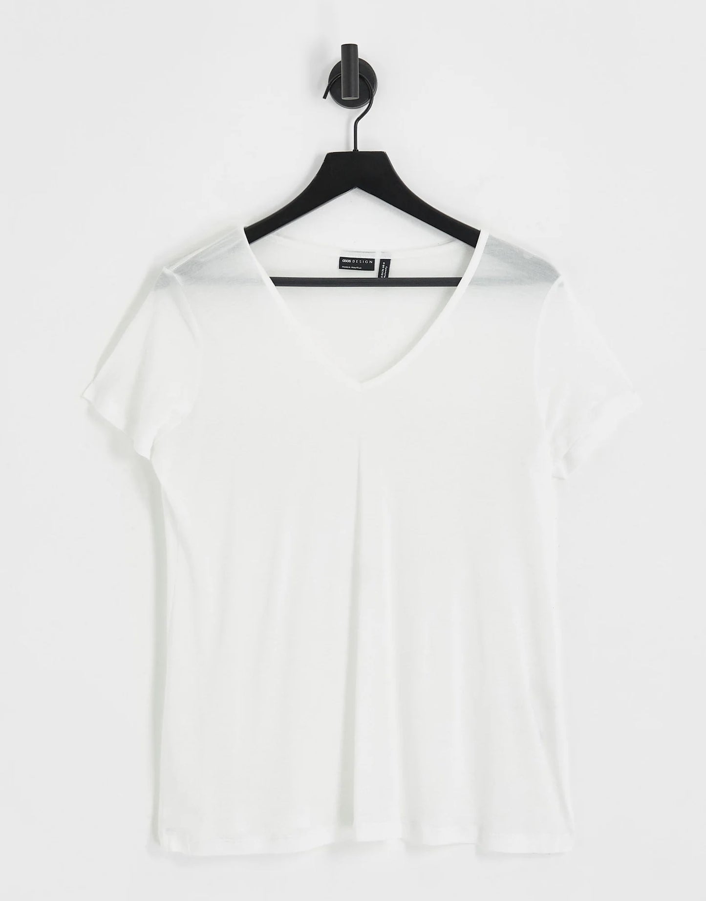 ASOS Design Maternity Relaxed V-Neck T-Shirt White Size 12 RRP £12