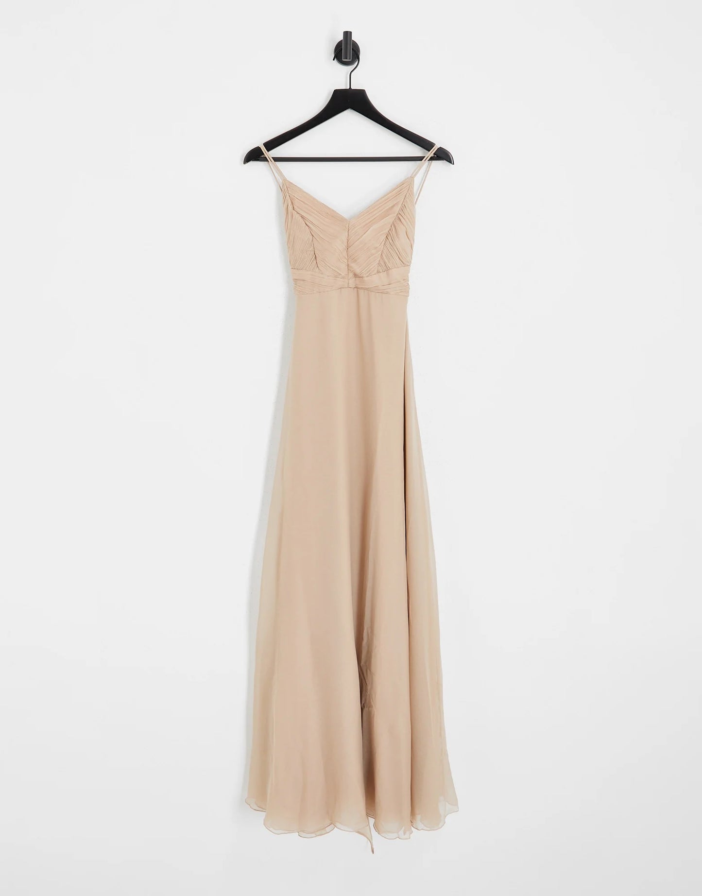 ASOS Design Cami Maxi Ruched Body Dress Blush Size 12 RRP £65