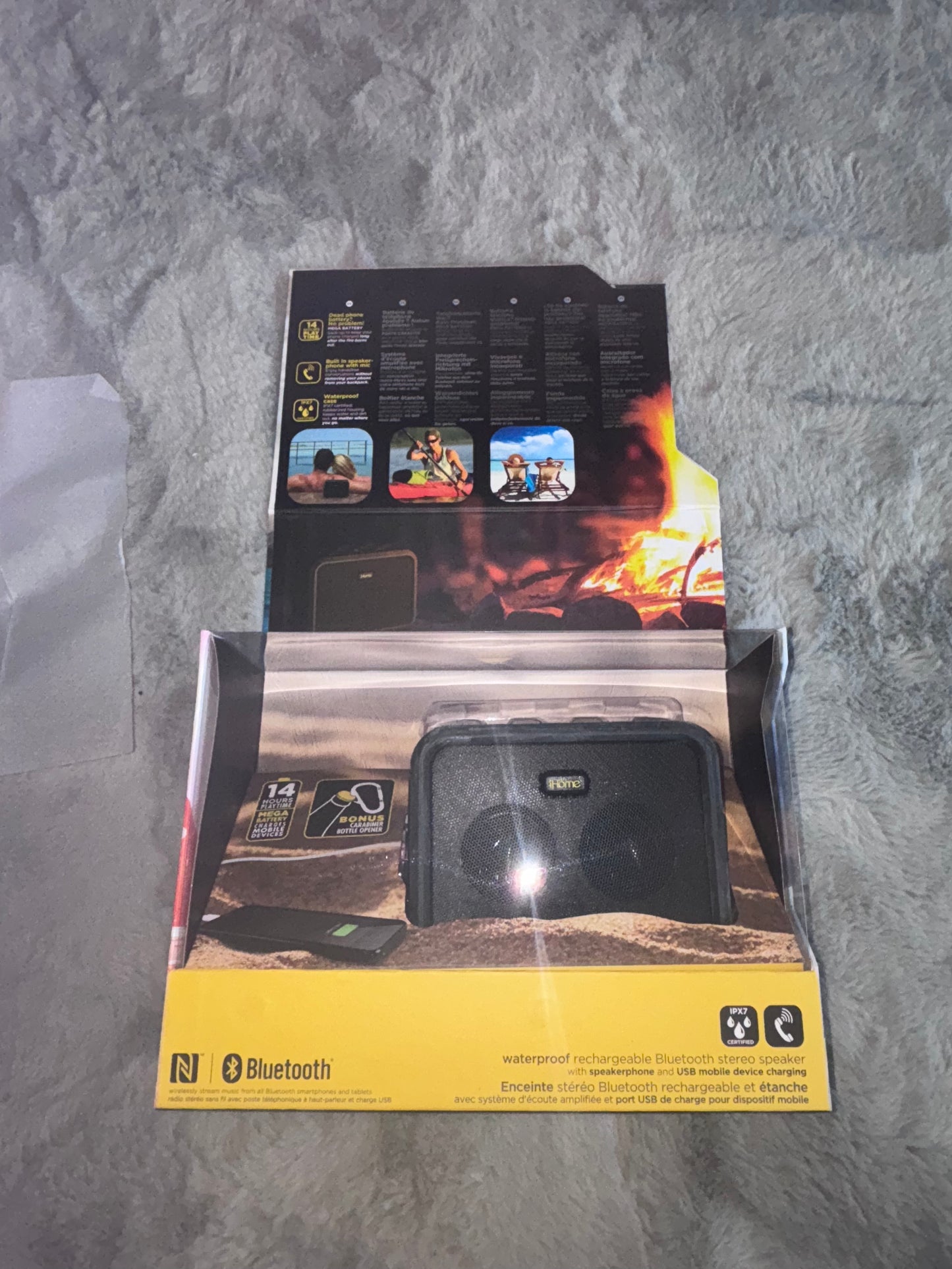 iHome iBN6 Waterproof Portable Wireless Stereo Speaker RRP £89.99 Festival Phone Charger