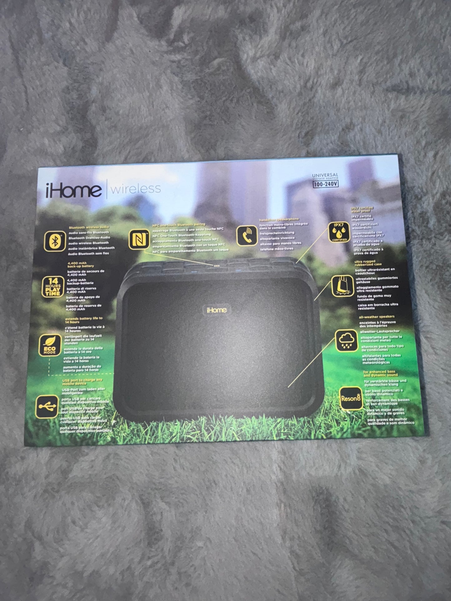 iHome iBN6 Waterproof Portable Wireless Stereo Speaker RRP £89.99 Festival Phone Charger