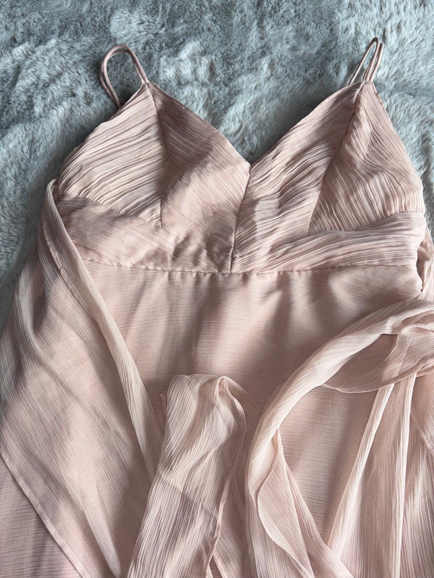 ASOS Design Cami Maxi Dress Soft Blush Size 10 RRP £65 Prom / Bridesmaid