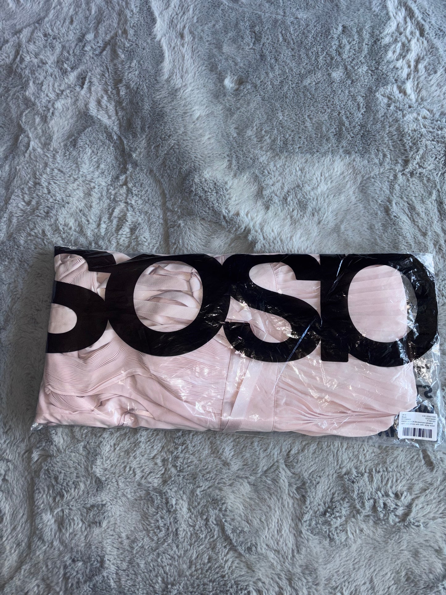 ASOS Design Pleated Cami Maxi Dress Blush Size 8 RRP £65
