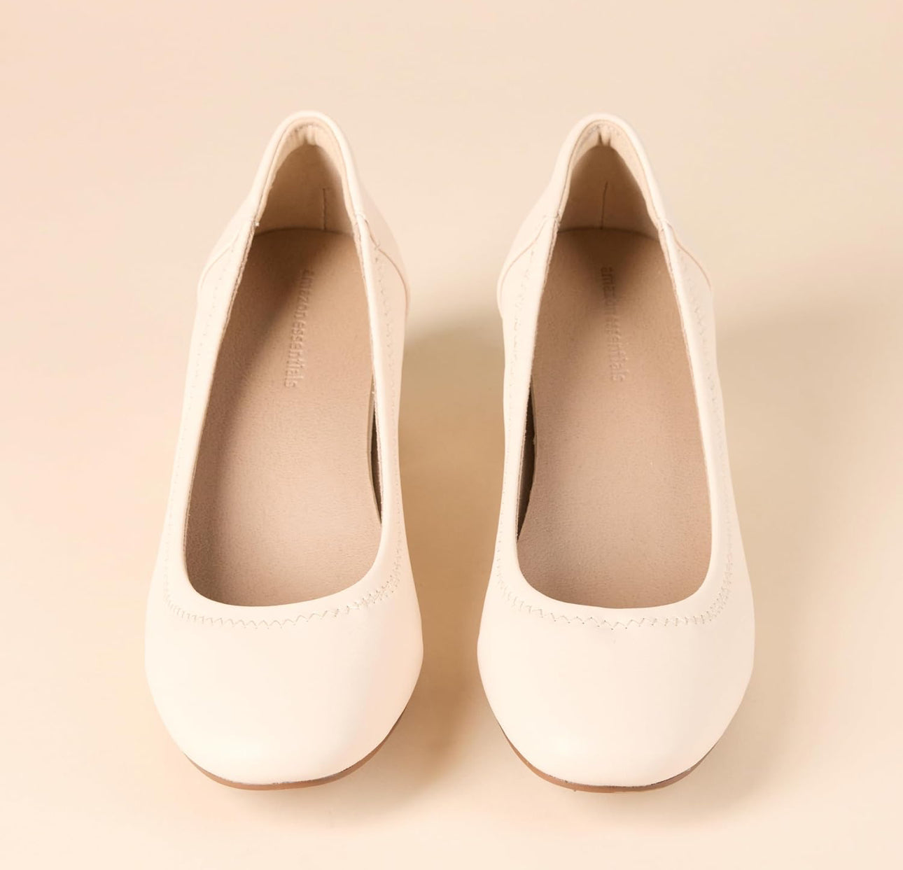 Amazon Essentials Women's Ballet Pump Beige UK 6.5 RRP £16.53