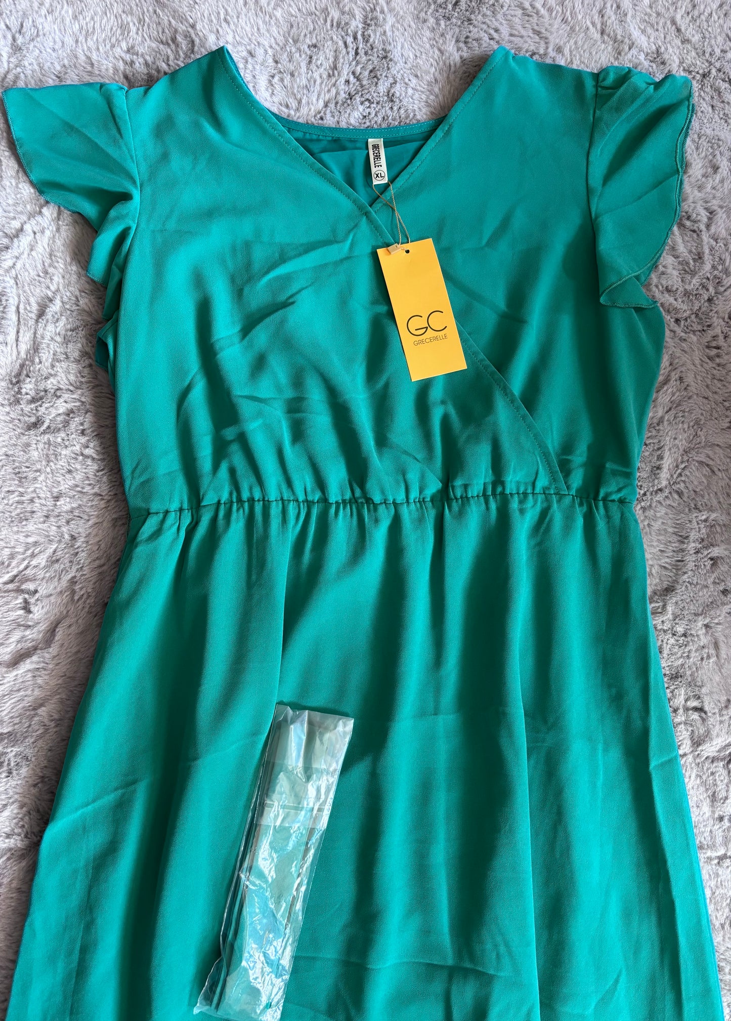 BNWT GRECERELLE Womens Summer Wrap Maxi Dress Green Size XL (20-22) RRP £19.99