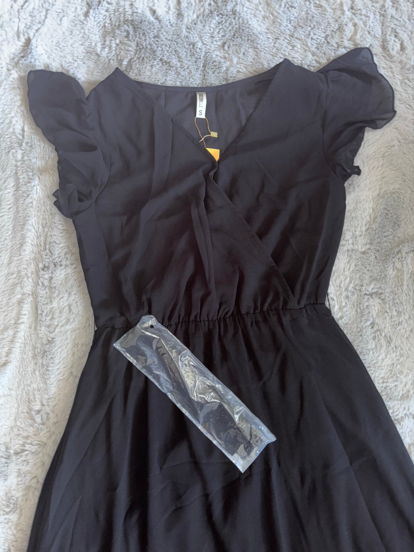 BNWT GRECERELLE Womens Summer Wrap Maxi Dress Black Size S (8-10) RRP £23.99