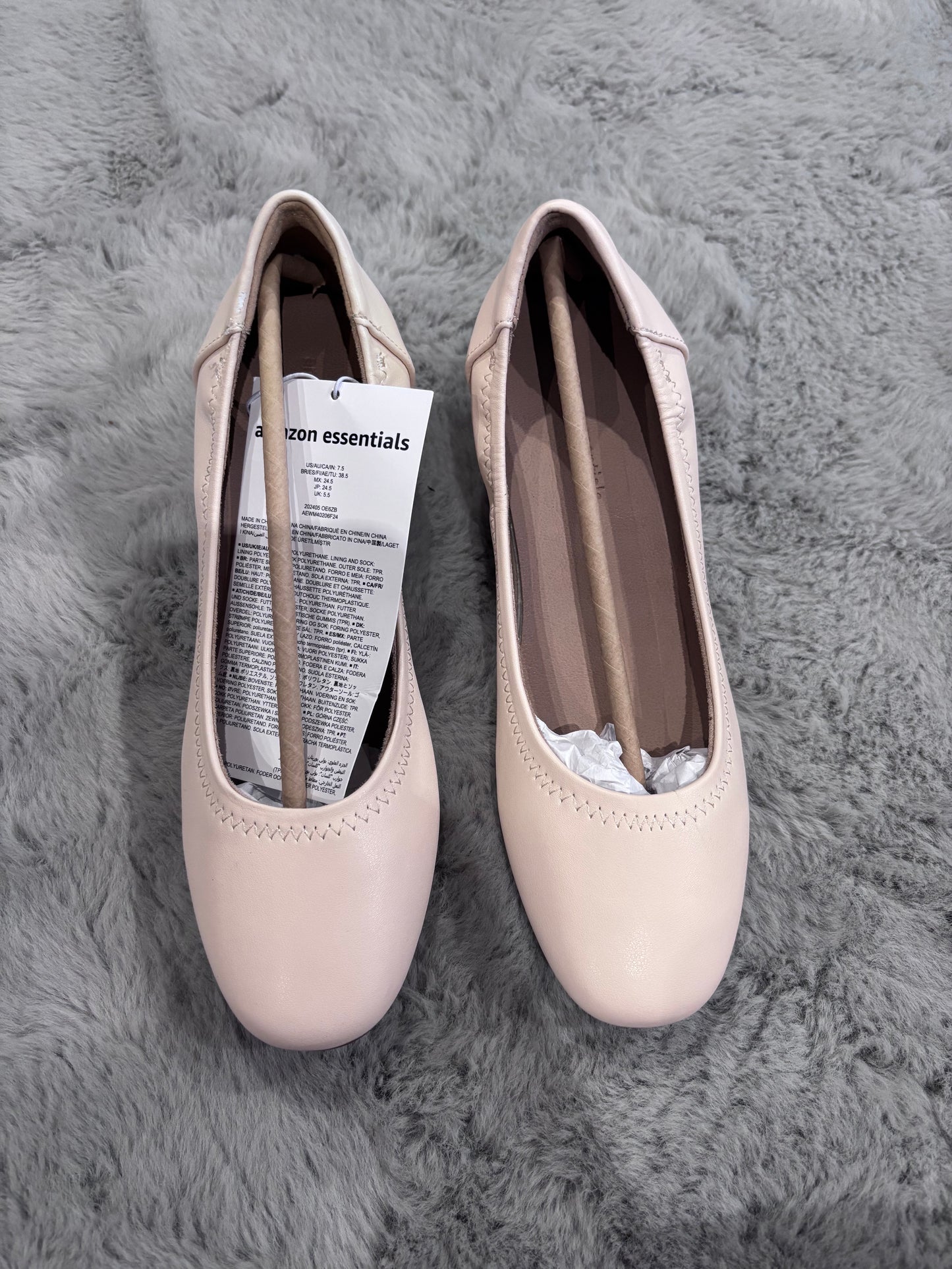 Amazon Essentials Women's Ballet Pump Beige UK 5.5 RRP £16.53