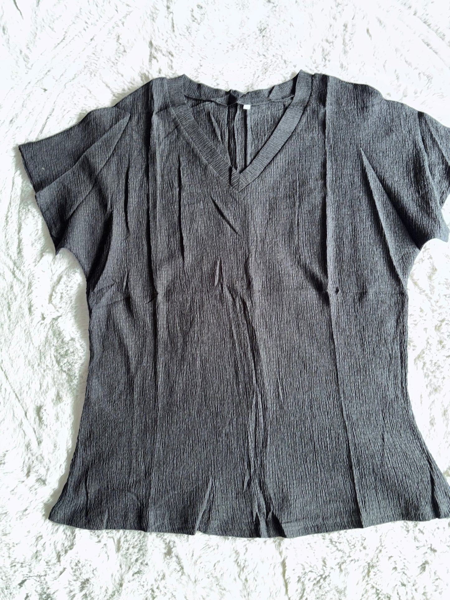 BNWT Black V-Neck Short Sleeved Summer T-Shirt Size Medium RRP £9.99