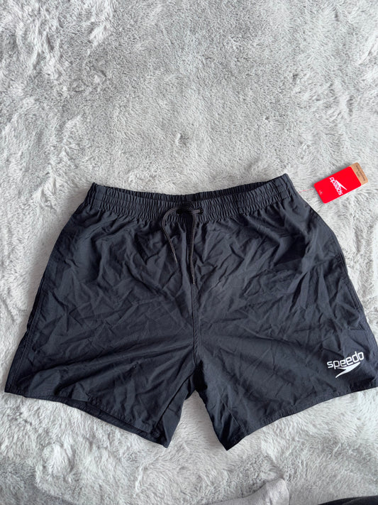 BNWT Black Speedo Essentials 16" Watershorts Size Medium