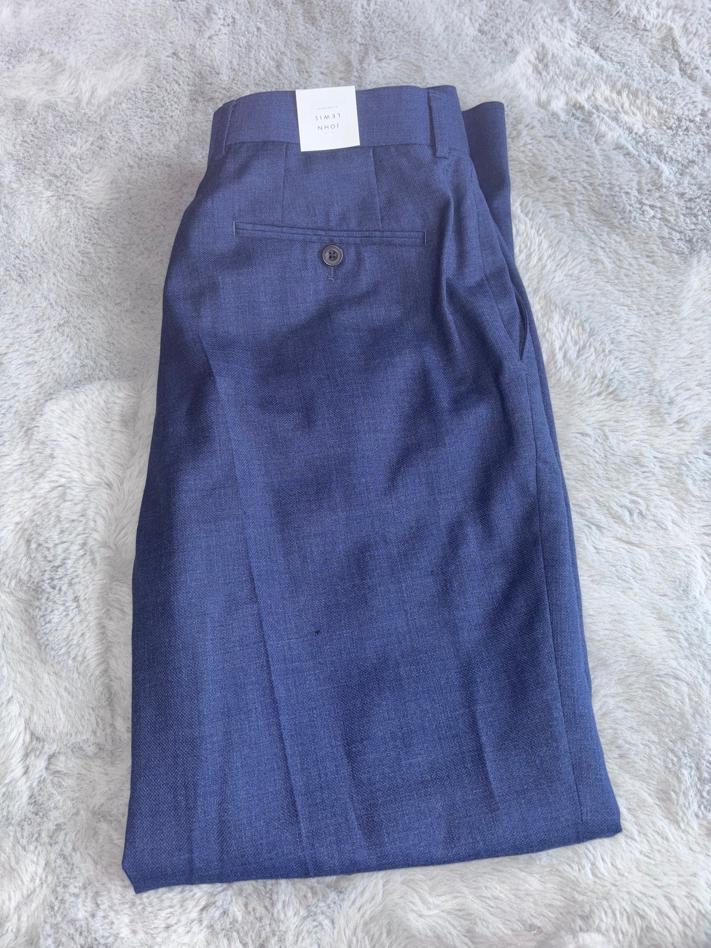 BNWT John Lewis 100% Wool Hopsack Suit Trousers Size 34 Regular RRP £90