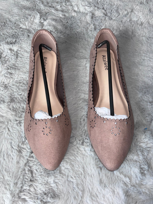 Amazon Wide Flat Pointed Comfortable Slip on Shoes Brown Size UK 6.5 RRP £24.49