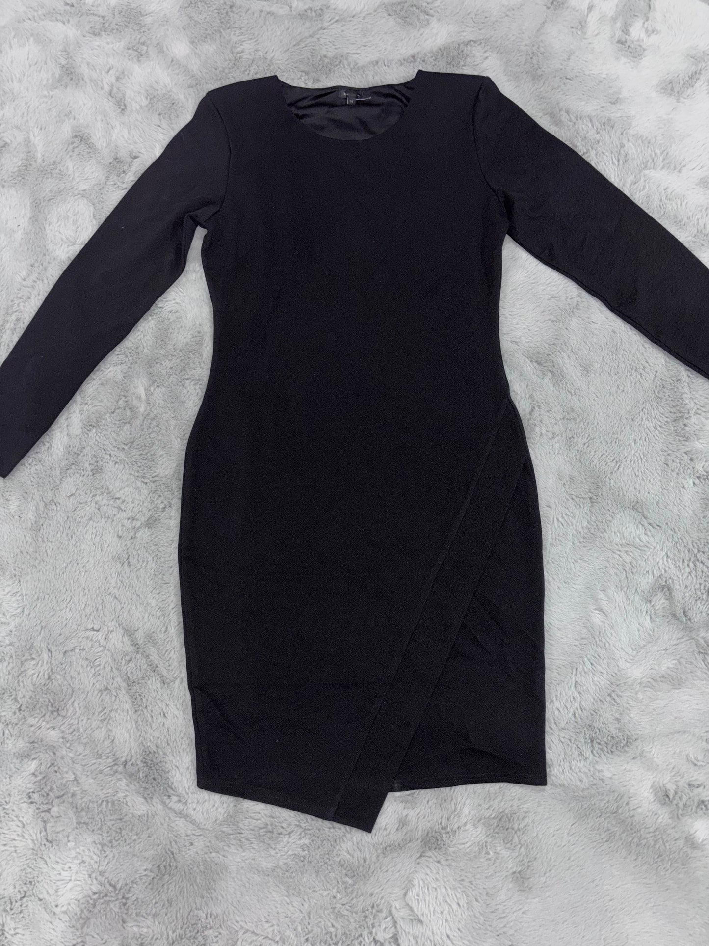 Brand New River Island Long Sleeved Little Black Dress Size 14 RRP £55