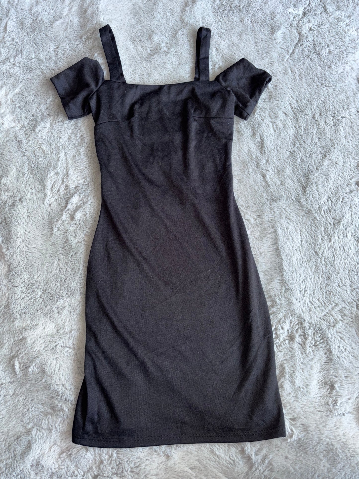 Brand New Topshop Little Black Bardot Dress Size 4 RRP £52