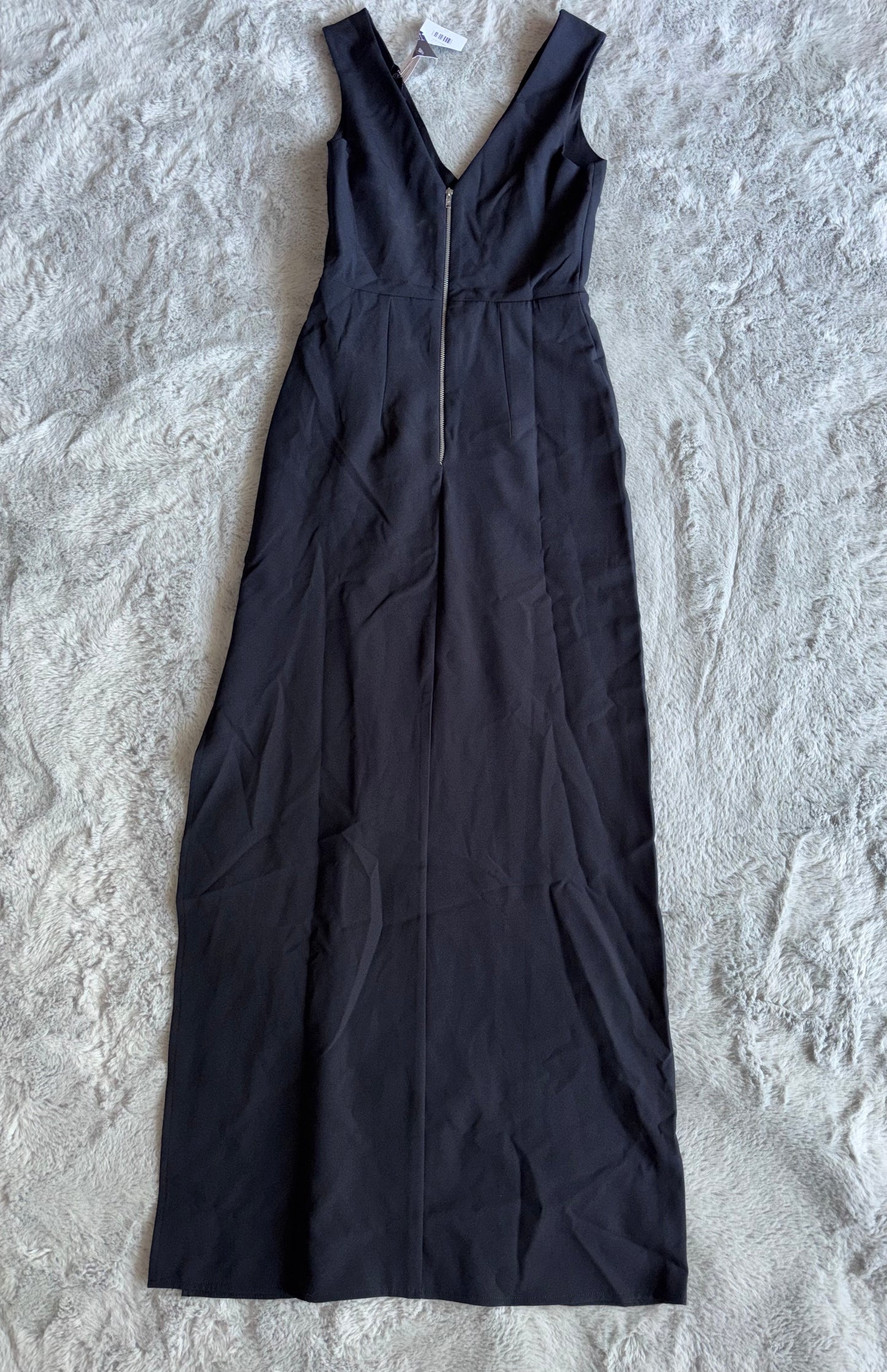 Brand New Topshop Black Cut Out Zip Midi Dress Size 10 RRP £55