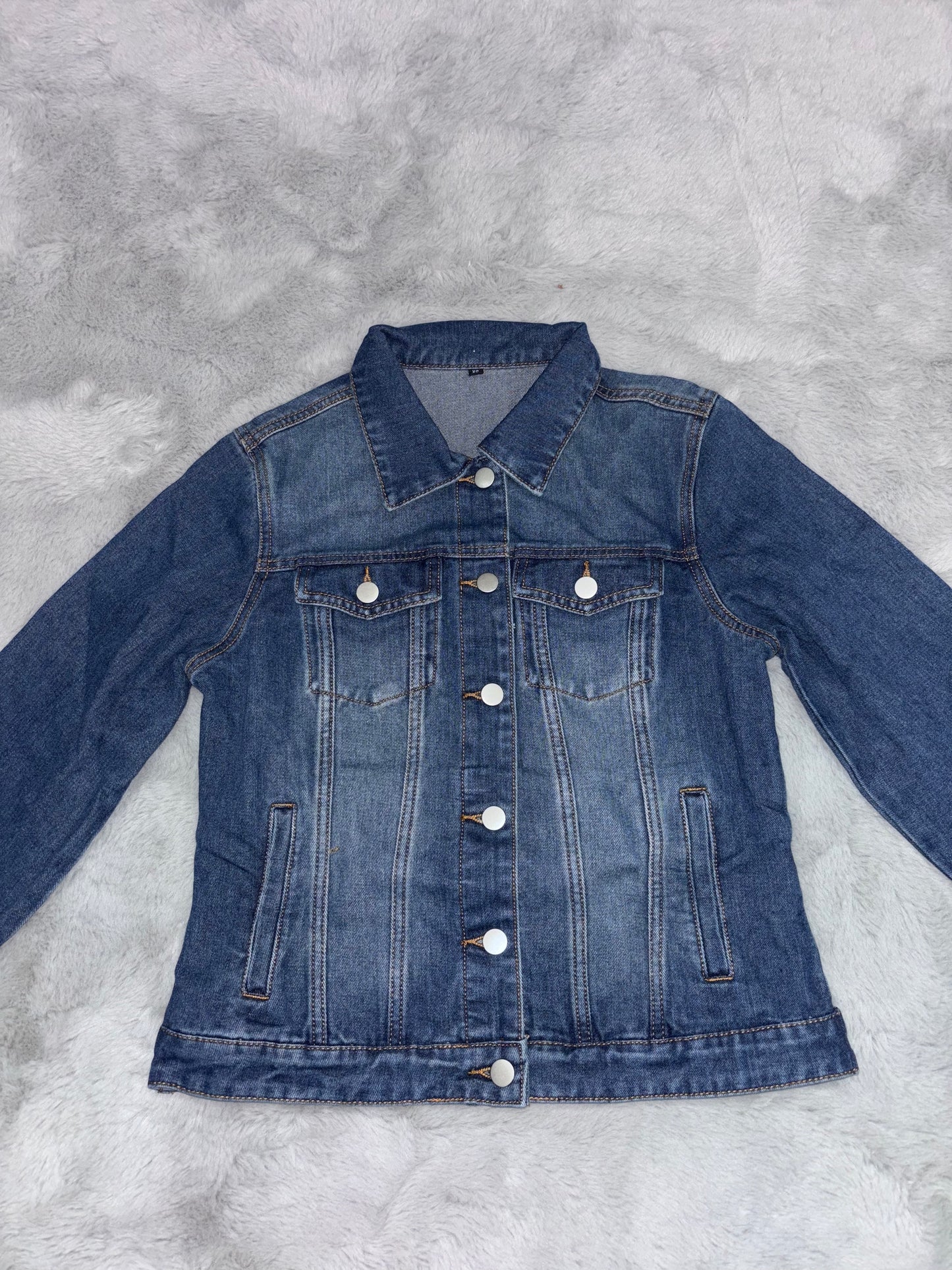 Amazon Retro Dark Blue Denim Jacket Size XS (UK 6-8) RRP £29.99