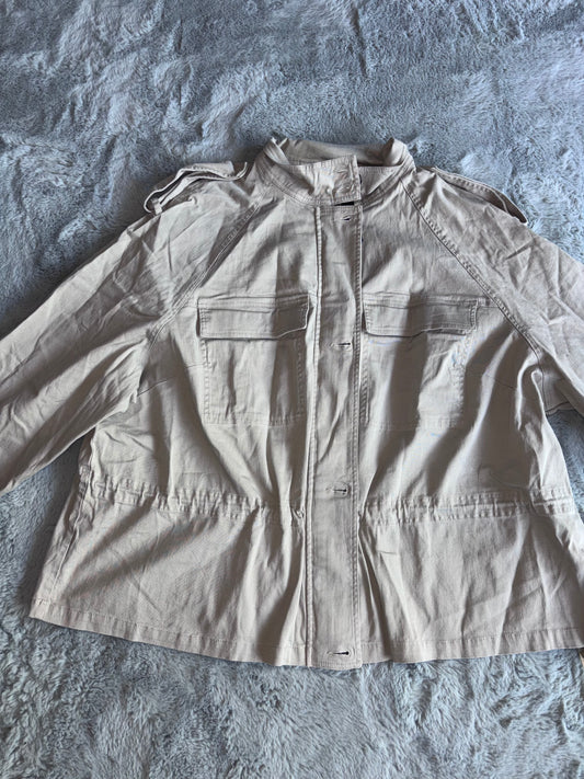 Simply Be Stone Relaxed Utility Jacket Beige Size 28 RRP £50